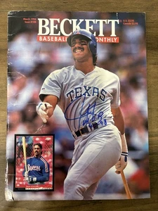 Juan Gonzalez Signed Magazine Beckett Monthly March 1994 Issue 108 Lofton Auto - Picture 1 of 2