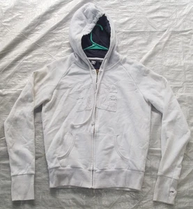 DC Shoes Uomo Full Zip Off Bianco Felpa con Cappuccio Giacca Logo Taglia Media - Foto 1 di 5