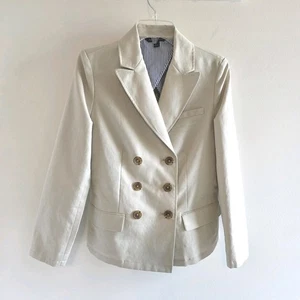 Blazer donna 346 Brooks Brothers taglia 4 misto lino foderato maniche finte tasche - Foto 1 di 21
