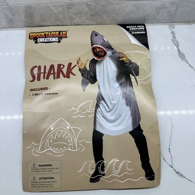 Disfraz de Tiburón Halloween Hombre Adulto Grande Gris Pez Mandíbulas Spooktacular Creaciones Foto 1 de 4