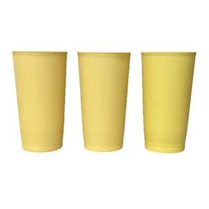 Juego de 3 vasos vintage Tupperware Harvest Gold 12 oz 873-11 SIN TAPAS - Imagen 1 de 5