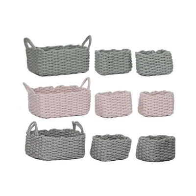 Korb-Set Home ESPRIT Schnur 32 x 25 x 15 cm - Bild 1 von 4