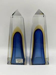 Mandruzzatto Murano for Design Guild Paper Weights Set of 2 Vintage Glass - Picture 1 of 9