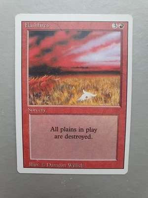 Flashfires , MTG Revised Ed. (1994) Uncommon Red Sorcery NM - Image 1 of 2
