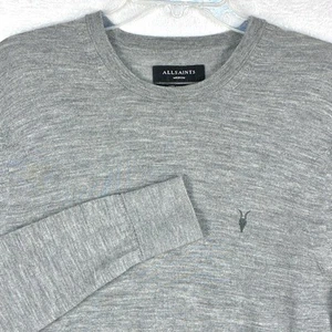 AllSaints Herren M Mode 100% Merinowolle Rundhals Pullover Sweater Preppy Classic - Bild 1 von 9