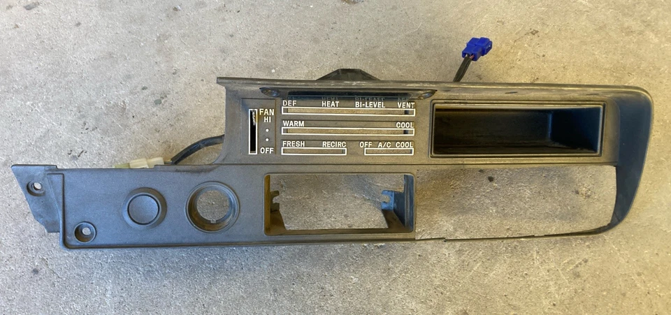 1979-1983 Toyota Pickup DLX Dash Bezel Trim W/ Fan Switch OEM Grey Cut Out Radio - Image 1 of 4