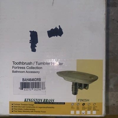 Kingston Latón BAH464646ORB Cepillo de Dientes y Soporte para Vaso, Frotado con Aceite Foto 1 de 4