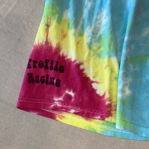 Vintage Original Profile Racing T-Shirt Mr. Size M Tie Dye Hanes - Picture 1 of 7