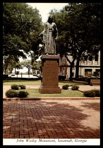 Postcard John Wesley Monument, Savannah, GA - Picture 1 of 2