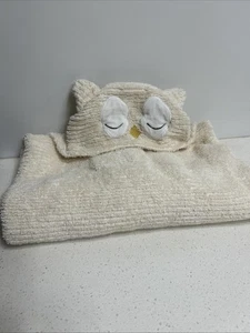 Toalla de baño orgánica con capucha Búho para bebé niño pequeño Carate and Barrel - Imagen 1 de 4