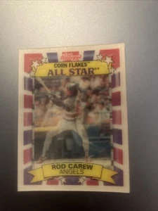 1992 Rod Carew Kellogg's Corn Flakes All Star Card # 4 of 10 HOF Angels/Twins NM - Picture 1 of 2