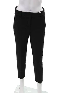 J Crew Womens Zipper Fly Mid Rise Pleated Straight Cameron Pants Black Size 4 - Picture 1 of 7
