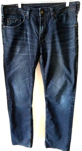 Buffalo David Bitton Jeans Mens 33x32 Blue Denim straight leg #369 - Picture 1 of 6