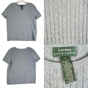 Polo Ralph Lauren Sweater Angora Cashmere Womens SS Large Cashmere Cable Knit - Picture 1 of 7