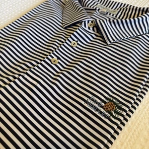 Peter Millar Sommer Comfort Poloshirt Herren XXL dunkelblau gestreift Tannennadeln - Bild 1 von 9