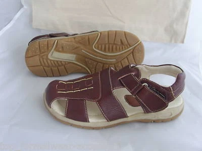 Sandalias para niños de cuero marrón genuino con espalda abierta > Talla EUR 36 = UK 3 - Imagen 1 de 4