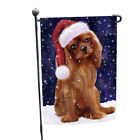 Cavalier King Charles Spaniel Dog Garden Flag Personalize Double Sided Christmas