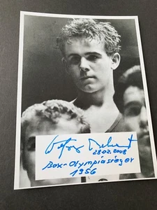 WOLFGANG BEHRENDT campione olimpico 1956 boxe foto firmata 10x14 autografo - Foto 1 di 1