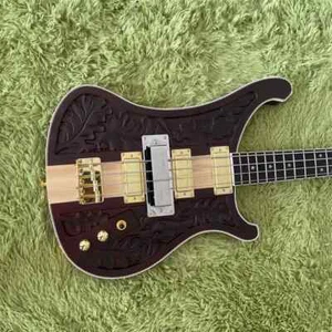 Factory Customized Back Bass Guitar Black Mahogany Body Lemmy Kilmister Top - Picture 1 of 7