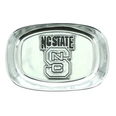 Wilton NC State North Carolina Armetale Bread Platter Serving Dish Tray, Silver - Image 1 of 4