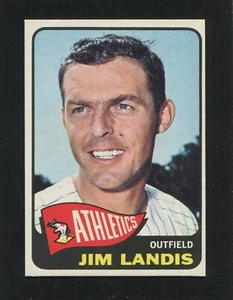 #376 JIM LANDIS, Athletics - 1965 Topps: NM, o/c, short -1/32" L/R 221771e - Picture 1 of 3