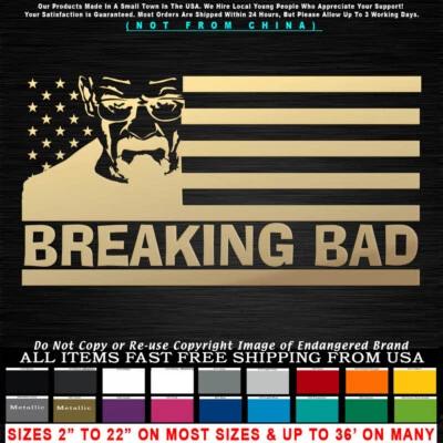 Calcomanía adhesiva Breaking Bad Walter White Heisenberg Foto 1 de 4