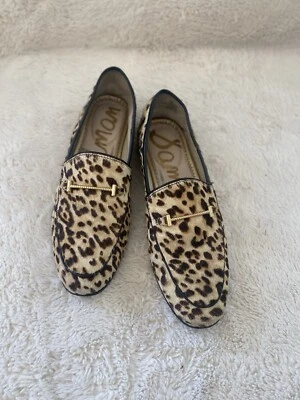 Sam Edelman Leopard Calf Skin Moccasin Woman Shoes Size US 7.5 - Image 1 of 4