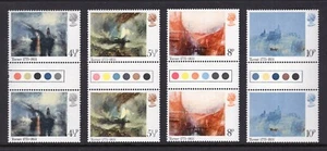 GB 1975 Paintings Traffic Lights Gutter Pairs Set. Unfolded MNH - Picture 1 of 2