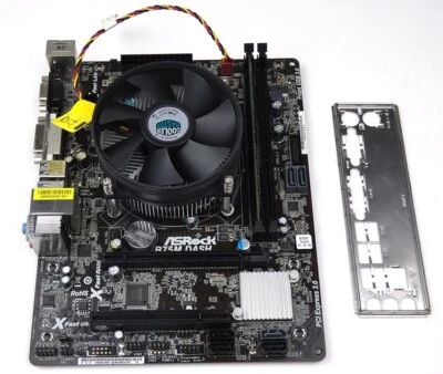 SCHEDA MADRE ASROCK B75M DASH SOCKET 1155 DDR3 USB 3.0 + PENTIUM + DDR 4GB  - Immagine 1 di 2