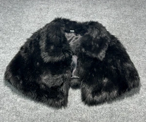 Oasis Cape-Mantel Damen Größe Small schwarz Kunstfell - Bild 1 von 7