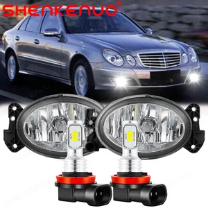 Pair LED Fog Light Lamp For Mercedes Benz W211 E320 E350 E550 2007 2008 2009 - Picture 1 of 20