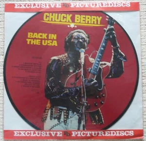 CHUCK BERRY Back in the U.S.A. Red Vinyl LP Record 1983 Picturedisc Time Wind - Picture 1 of 4