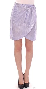 Licia Florio Purple Viscose Above-Knee Wrap Skirt IT40 / US6 / EU36 / S RRP $400 - Picture 1 of 8