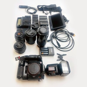 WOW! Sony A77 Alpha DSLR + Lenses, Flash, Batteries, Monitor - FULL PRO SETUP!!