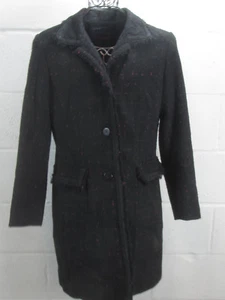 Chaqueta de Colección Perry Ellis Negro Moteado Tweed Detalle Deshilachado Detalle - Imagen 1 de 7