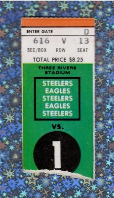 Boleto de los Pitt Steelers Philly Eagles 1975 8/9/75 pretemporada #1 John Banaczak Foto 1 de 4