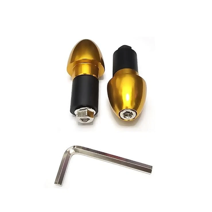 Stabilizzatori Contrappesi Bilancieri Manubrio Oro Universali per Moto Scooter - Immagine 1 di 4