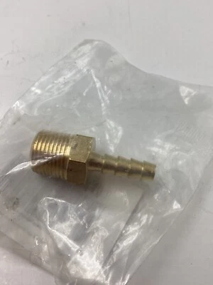 (QTY 6) Grainger 6AFN2 Brass 1/4" Hose Barb x 3/8" Male NPT - Image 1 of 4