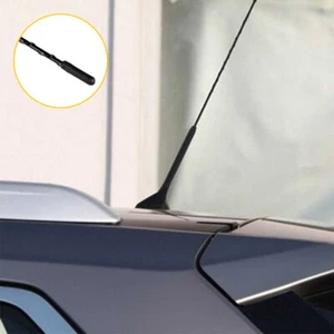 9INCH UNIVERSAL CAR POWER AERIAL ANTENNA MAST RADIO AM/FM BLACK KIT WITH SCREWS - Picture 1 of 12