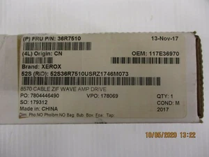 NEW, Open Box, XEROX, 117E36970, 8570 Cable, Zif, Wave Amp Drive - Picture 1 of 4