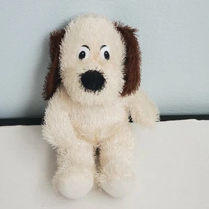 Toy King Plush Dog Vintage Brown Ears White Body Sits 10" - Picture 1 of 12