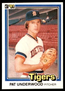 1981 DONRUSS BASEBALL CARD DETROIT TIGERS #368 PAT UNDERWOOD - Picture 1 of 2