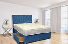 Stunning New Atlantis Plush Divan Bed With 24" Headboard + Orthopaedic Mattress