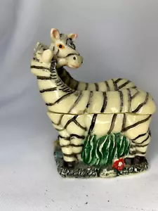 Tai Schmuckschatulle Zebras afrikanische Wohnkultur 3" x 3,5" - W225 - Bild 1 von 4