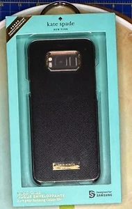 kate spade New York - Wrap Phone Case - Samsung Galaxy S8+ - Saffiano Black NIP - Photo 1 sur 6