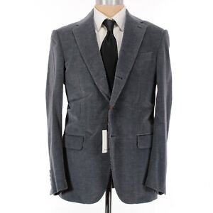 Caruso NWT Cashmere/Cotton Blend Corduroy Sport Coat Size 50 US 40R Solid Gray