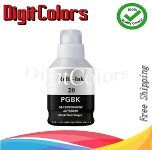 Botella de recarga de tinta negra Digit Colors GI-20 para Canon Pixma G5020 G6020 G7020 - Imagen 1 de 1