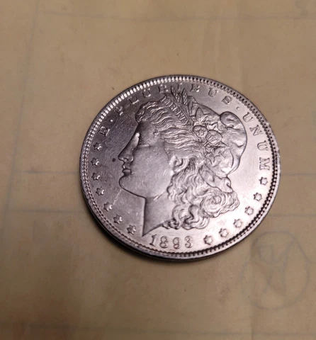 1893 Morgan Silver Dollar - AU Cover