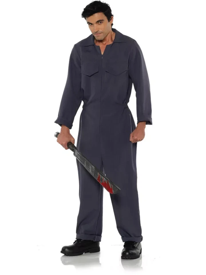 NEW Men's Horror Villain Legend Grey Boiler Suit Costume One Size Halloween - Image 1 of 1