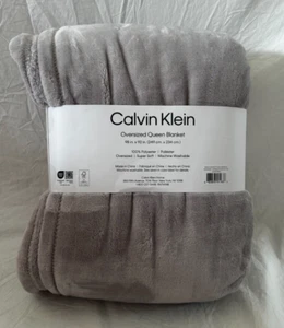 Calvin Klein Oversized Solid Lavender Ultra Soft Plush Full / Queen Blanket NIP - Picture 1 of 10